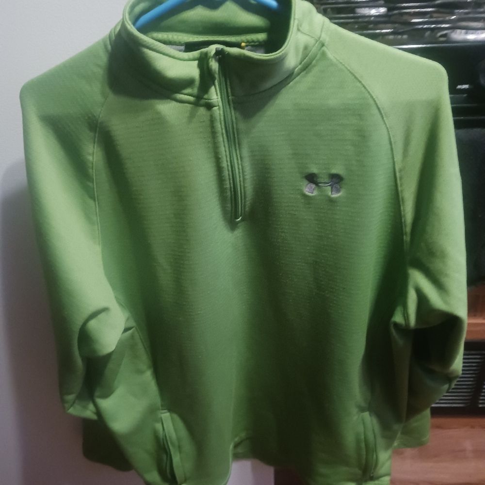 under armour mens lg fleece linded pullover 1/4 zip